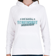 PRINTFASHION A szó elszáll, a screenshot megmarad - Női kapucnis pulóver - Fehér női pulóver, kardigán