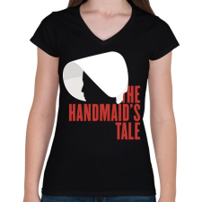 PRINTFASHION A szolgálólány meséje - Női V-nyakú póló - Fekete női póló