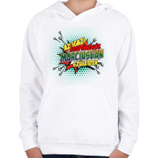 PRINTFASHION A szuperhősök márciusban születtek - Gyerek kapucnis pulóver - Fehér gyerek pulóver, kardigán