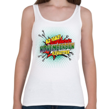 PRINTFASHION A szuperhősök novemberben születtek - Női atléta - Fehér női trikó