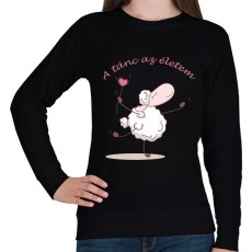 PRINTFASHION A tánc az életem - Női pulóver - Fekete