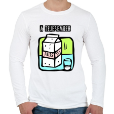 PRINTFASHION A TEJESEMBER1 - Férfi hosszú ujjú póló - Fehér férfi póló