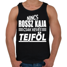 PRINTFASHION A Tejföl a kulcs! - Férfi atléta - Fekete