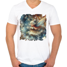 PRINTFASHION A tél tündére - Férfi V-nyakú póló - Fehér