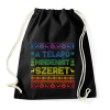 PRINTFASHION A télapó mindenkit szeret - Sportzsák, Tornazsák - Fekete