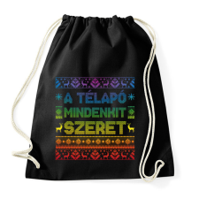 PRINTFASHION A télapó mindenkit szeret - Sportzsák, Tornazsák - Fekete tornazsák