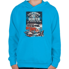 PRINTFASHION A tenger felszabadít - Gyerek kapucnis pulóver - Azúrkék