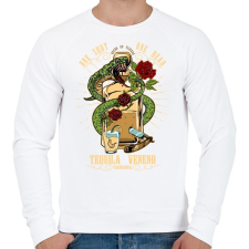 PRINTFASHION A tequila méreg - Férfi pulóver - Fehér férfi pulóver, kardigán