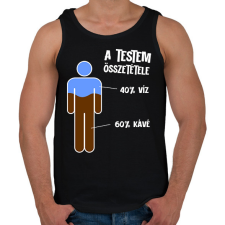 PRINTFASHION A testem összetétele - Férfi atléta - Fekete női trikó