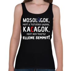 PRINTFASHION A testvéred vagyok :) - fehér - Női atléta - Fekete