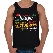 PRINTFASHION A testvérem csinálta - Férfi atléta - Fekete atléta, trikó