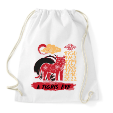 PRINTFASHION A tigris éve - Sportzsák, Tornazsák - Fehér tornazsák