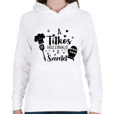 PRINTFASHION A titkos hozzávaló a szeretet - Női kapucnis pulóver - Fehér női pulóver, kardigán