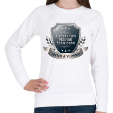 PRINTFASHION A tökéletes férfiak április - Női pulóver - Fehér női pulóver, kardigán