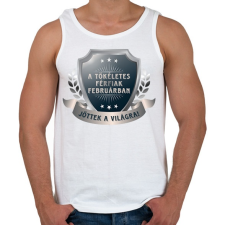 PRINTFASHION A tökéletes férfiak február - Férfi atléta - Fehér atléta, trikó