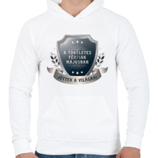 PRINTFASHION A tökéletes férfiak május - Férfi kapucnis pulóver - Fehér női pulóver, kardigán