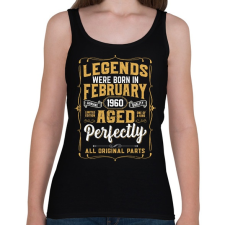 PRINTFASHION A tökéletes legendák februárban születtek - Női atléta - Fekete női trikó