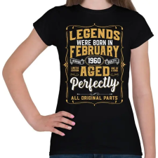 PRINTFASHION A tökéletes legendák februárban születtek - Női póló - Fekete női póló
