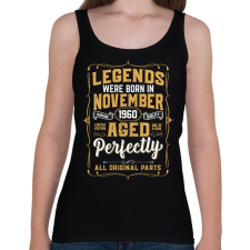 PRINTFASHION A tökéletes legendák novemberben születtek - Női atléta - Fekete női trikó