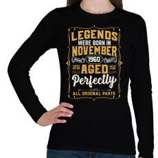 PRINTFASHION A tökéletes legendák novemberben születtek - Női hosszú ujjú póló - Fekete