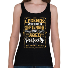 PRINTFASHION A tökéletes legendák szeptemberben születtek - Női atléta - Fekete női trikó