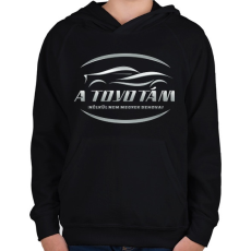PRINTFASHION A Toyotám nélkül - Gyerek kapucnis pulóver - Fekete