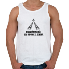 PRINTFASHION A Toyotám nélkül nem indulok el sehova - Férfi atléta - Fehér