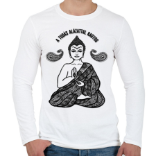 PRINTFASHION A tudás alázatosan ragyog - Férfi hosszú ujjú póló - Fehér férfi póló