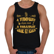 PRINTFASHION A tudomány olyan mint a varázslat - Férfi atléta - Fekete atléta, trikó