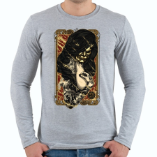 PRINTFASHION A tűz rejtett arca - Férfi hosszú ujjú póló - Sport szürke férfi póló