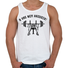 PRINTFASHION A vas nem hazudik - Férfi atléta - Fehér atléta, trikó