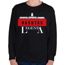 PRINTFASHION A vasutas legenda - Gyerek pulóver - Fekete