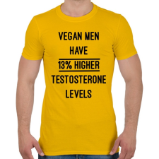 PRINTFASHION A vegán férfiak 13%-al magasabb tesztoszteronnal rendelkeznek - Férfi póló - Sárga férfi póló