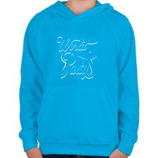 PRINTFASHION A világ egy parti - Gyerek kapucnis pulóver - Azúrkék gyerek pulóver, kardigán