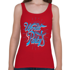 PRINTFASHION A világ egy parti - Női atléta - Cseresznyepiros női trikó