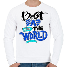 PRINTFASHION A világ legjobb apukája - Férfi pulóver - Fehér