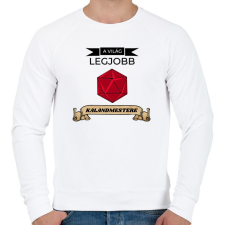 PRINTFASHION A Világ Legjobb Kalandmestere (Fekete) - Férfi pulóver - Fehér férfi pulóver, kardigán