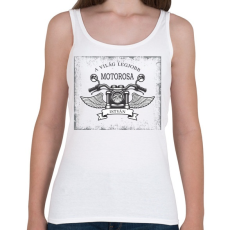 PRINTFASHION A világ legjobb motorosa - Névvel - Női atléta - Fehér