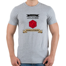 PRINTFASHION A Világ Legjobb Szerepjátékosa (Fekete) - Férfi póló - Sport szürke férfi póló