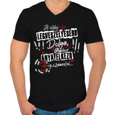 PRINTFASHION A világ legveszélyesebb dolga... - Férfi V-nyakú póló - Fekete férfi póló
