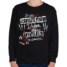 PRINTFASHION A világ legveszélyesebb dolga... - Gyerek pulóver - Fekete gyerek pulóver, kardigán