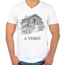 PRINTFASHION A viskó - Férfi V-nyakú póló - Fehér