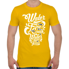 PRINTFASHION A víz a barátom - Férfi póló - Sárga férfi póló