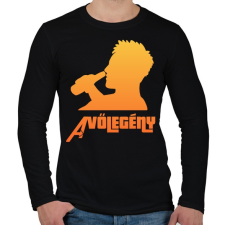 PRINTFASHION A VŐLEGÉNY - Férfi hosszú ujjú póló - Fekete férfi póló