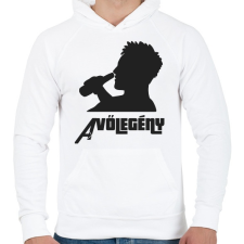 PRINTFASHION A VŐLEGÉNY - Férfi kapucnis pulóver - Fehér férfi pulóver, kardigán
