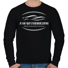 PRINTFASHION A wartburgom nélkül - Férfi pulóver - Fekete férfi pulóver, kardigán