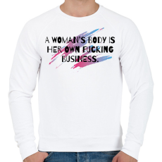 PRINTFASHION A woman's body - Férfi pulóver - Fehér