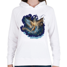 PRINTFASHION A zene angyala - Női kapucnis pulóver - Fehér női pulóver, kardigán