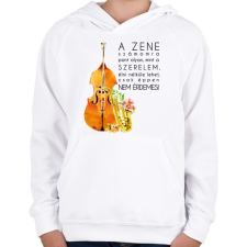 PRINTFASHION A zene számomra.  - Gyerek kapucnis pulóver - Fehér gyerek pulóver, kardigán