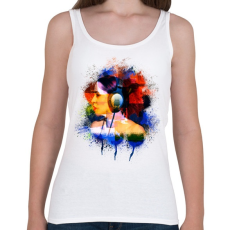 PRINTFASHION A zenehalgató lány - Női atléta - Fehér